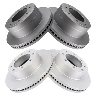TRQ® - Plain Front and Rear Disc Brake Rotors