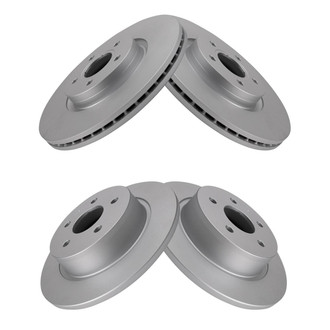 TRQ® - Plain Front and Rear Disc Brake Rotors