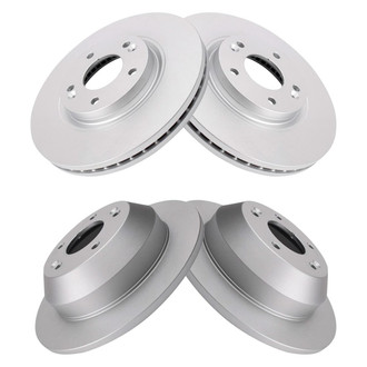 TRQ® - Plain Front and Rear Disc Brake Rotors