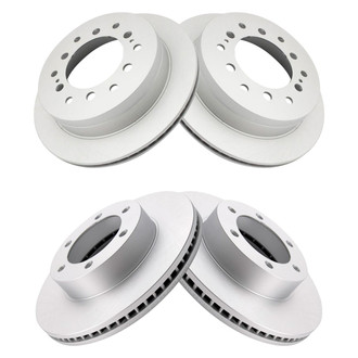 TRQ® - Plain Front and Rear Disc Brake Rotors