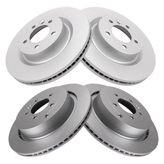 TRQ® - Plain Front and Rear Disc Brake Rotors