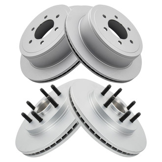 TRQ® - Plain Front and Rear Disc Brake Rotors