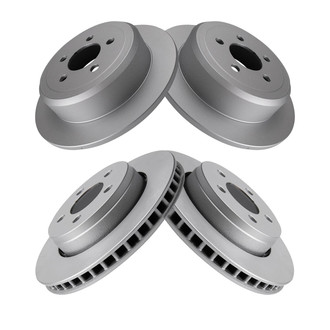 TRQ® - Plain Front and Rear Disc Brake Rotors