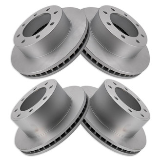 TRQ® - Plain Front and Rear Disc Brake Rotors