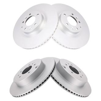 TRQ® - Plain Front and Rear Disc Brake Rotors