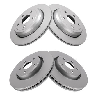 TRQ® - Plain Front and Rear Disc Brake Rotors