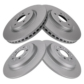 TRQ® - Plain Front and Rear Disc Brake Rotors