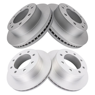 TRQ® - Plain Front and Rear Disc Brake Rotors