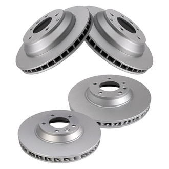 TRQ® - Plain Front and Rear Disc Brake Rotors