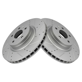 TRQ® - Performance Cross Drilled and Slotted Disc Brake Rotors