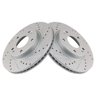 TRQ® - Performance Cross Drilled and Slotted Disc Brake Rotors