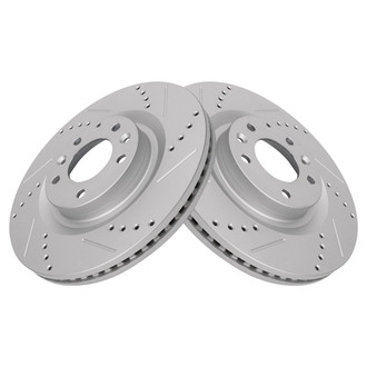 TRQ® - Performance Cross Drilled and Slotted Disc Brake Rotors