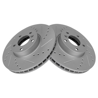 TRQ® - Performance Cross Drilled and Slotted Disc Brake Rotors