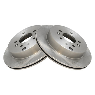 TRQ® - Plain Vented Rear Disc Brake Rotors