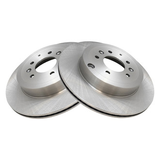 TRQ® - Plain Vented Rear Disc Brake Rotors