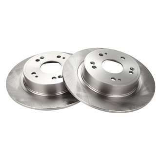 TRQ® - Plain Solid Rear Disc Brake Rotors