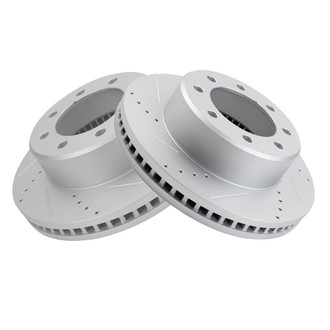 TRQ® - Performance Cross Drilled and Slotted Front Disc Brake Rotors