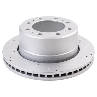 TRQ® - Performance Cross Drilled and Slotted Rear Disc Brake Rotors