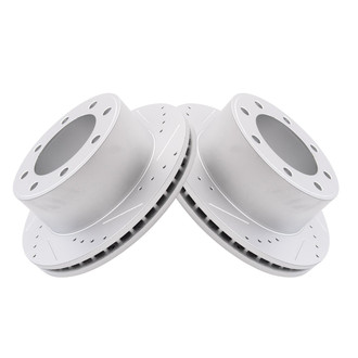 TRQ® - Performance Cross Drilled and Slotted Rear Disc Brake Rotors