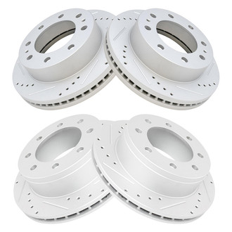 TRQ® - Performance Cross Drilled and Slotted Disc Brake Rotors