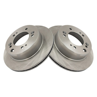 TRQ® - Plain Vented Rear Disc Brake Rotors