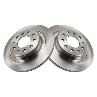 TRQ® - Plain Solid Rear Disc Brake Rotors