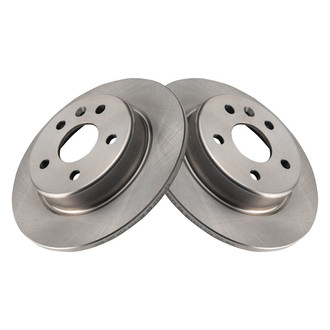 TRQ® - Plain Solid Rear Disc Brake Rotors