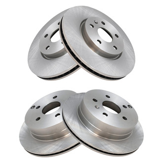 TRQ® - Plain Vented Front and Rear Disc Brake Rotors