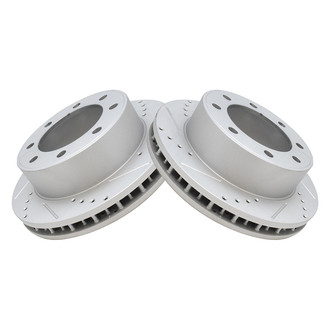 TRQ® - Performance Cross Drilled and Slotted Front Disc Brake Rotors