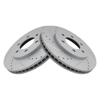 TRQ® - Performance Cross Drilled and Slotted Front Disc Brake Rotors