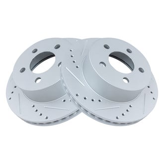 TRQ® - Performance Cross Drilled and Slotted Front Disc Brake Rotors