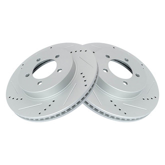 TRQ® - Performance Cross Drilled and Slotted Front Disc Brake Rotors