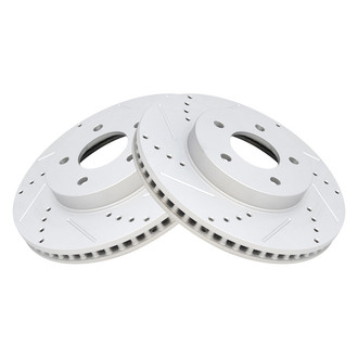 TRQ® - Performance Cross Drilled and Slotted Front Disc Brake Rotors