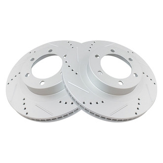 TRQ® - Performance Cross Drilled and Slotted Front Disc Brake Rotors