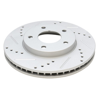 TRQ® - Performance Cross Drilled and Slotted Front Disc Brake Rotors