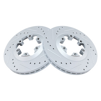 TRQ® - Performance Cross Drilled and Slotted Front Disc Brake Rotors