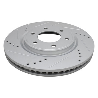 TRQ® - Performance Cross Drilled and Slotted Front Disc Brake Rotors
