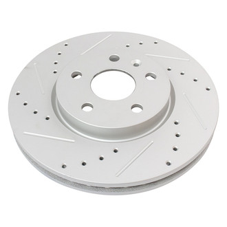 TRQ® - Performance Cross Drilled and Slotted Front Disc Brake Rotors