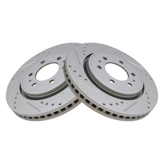 TRQ® - Performance Cross Drilled and Slotted Front Disc Brake Rotors