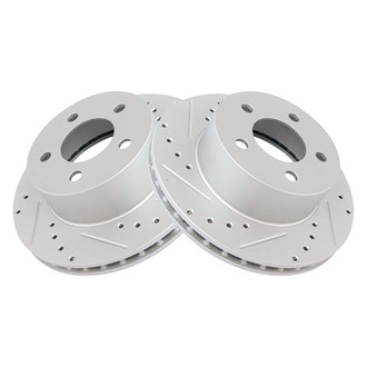 TRQ® - Performance Cross Drilled and Slotted Front Disc Brake Rotors