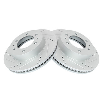 TRQ® - Performance Cross Drilled and Slotted Front Disc Brake Rotors