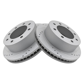 TRQ® - Performance Cross Drilled and Slotted Front Disc Brake Rotors