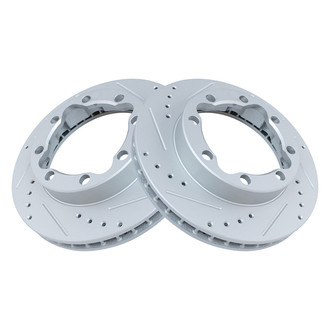 TRQ® - Performance Cross Drilled and Slotted Front Disc Brake Rotors