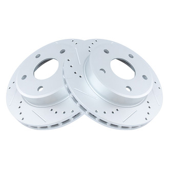 TRQ® - Performance Cross Drilled and Slotted Front Disc Brake Rotors