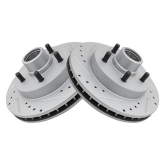 TRQ® - Performance Cross Drilled and Slotted Front Disc Brake Rotors