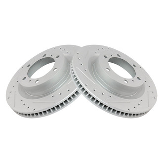 TRQ® - Performance Cross Drilled and Slotted Front Disc Brake Rotors