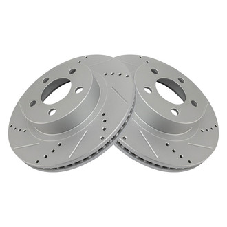TRQ® - Performance Cross Drilled and Slotted Front Disc Brake Rotors