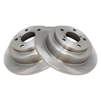 TRQ® - Plain Solid Rear Disc Brake Rotors