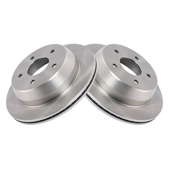 TRQ® - Plain Vented Rear Disc Brake Rotors