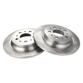 TRQ® - Plain Solid Rear Disc Brake Rotors